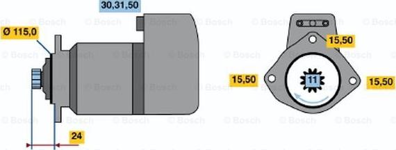 BOSCH 0 001 417 064 - Стартер autosila-amz.com