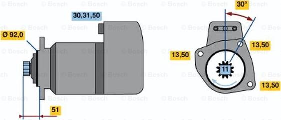 BOSCH 0 001 417 066 - Стартер autosila-amz.com