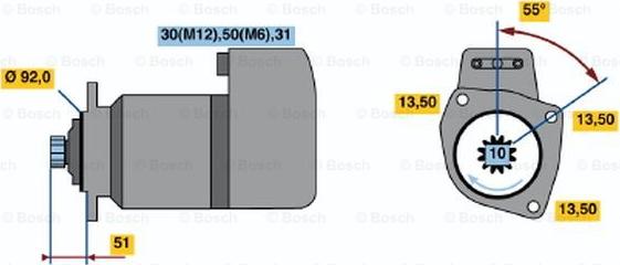 BOSCH 0 001 417 076 - Стартер autosila-amz.com