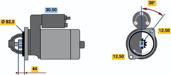 BOSCH 0001109043 - Стартер 12V, 1.6KW autosila-amz.com