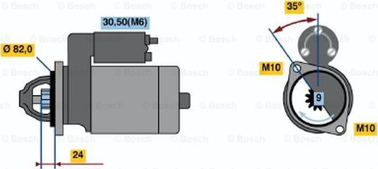 BOSCH 0 001 109 061 - Стартер autosila-amz.com