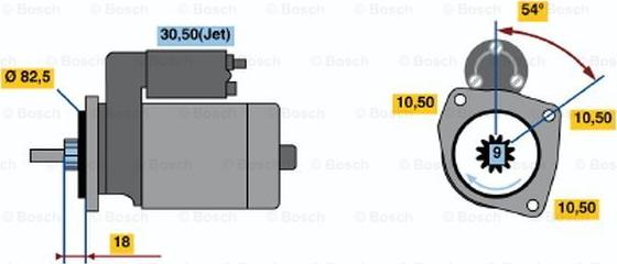 BOSCH 0 001 109 001 - Стартер autosila-amz.com