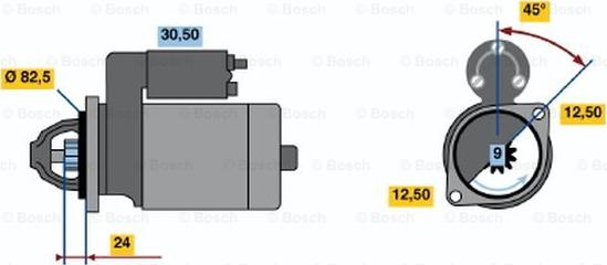 BOSCH 0 001 109 012 - Стартер autosila-amz.com