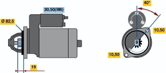 BOSCH 0001109031 - Стартер autosila-amz.com