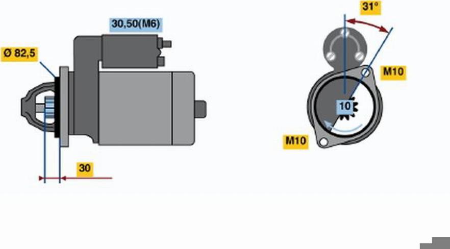 BOSCH 0 001 109 250 - Стартер autosila-amz.com