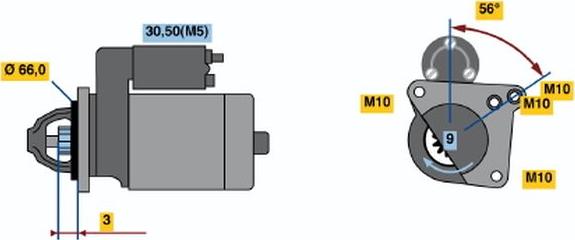 BOSCH 0001106022 - Стартер autosila-amz.com