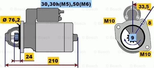 BOSCH 0 001 108 401 - Стартер autosila-amz.com