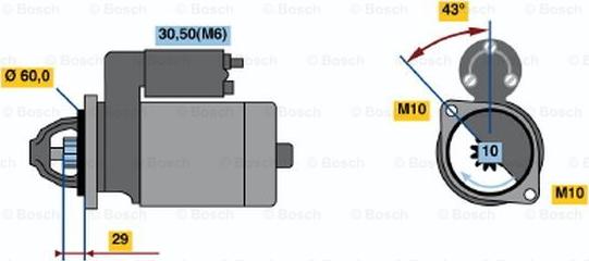 BOSCH 0 986 021 310 - Стартер autosila-amz.com