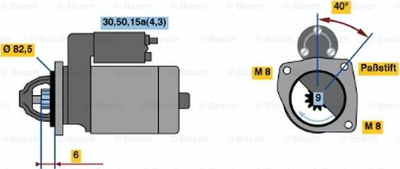 BOSCH 0 001 108 090 - Стартер autosila-amz.com