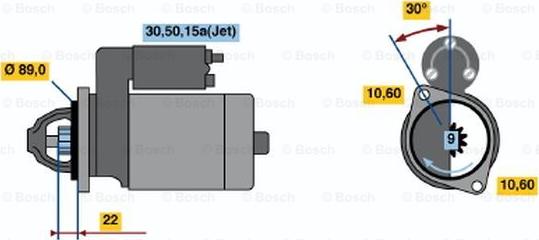 BOSCH 0 001 108 091 - Стартер autosila-amz.com