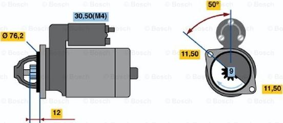 BOSCH 0 001 108 098 - Стартер autosila-amz.com