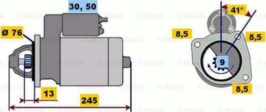 BOSCH 0 001 108 048 - Стартер autosila-amz.com