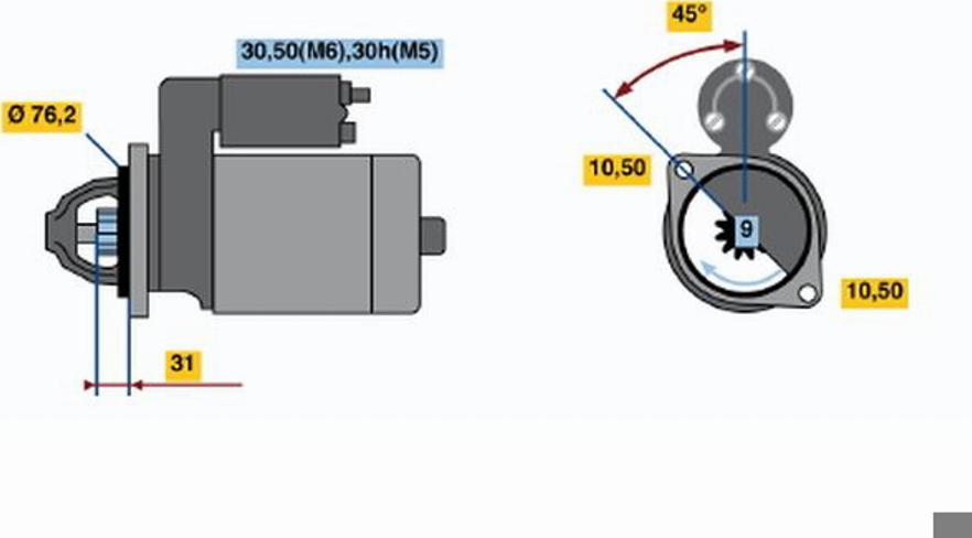 BOSCH 0 001 108 063 - Стартер autosila-amz.com