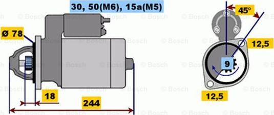 BOSCH 0 001 108 080 - Стартер autosila-amz.com