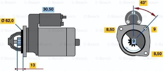 BOSCH 0 001 108 081 - Стартер autosila-amz.com