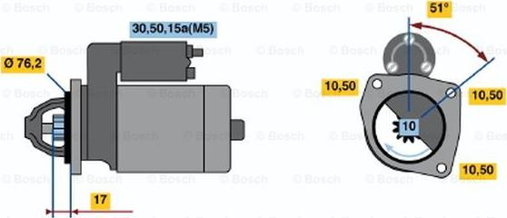 BOSCH 0 001 108 020 - Стартер autosila-amz.com