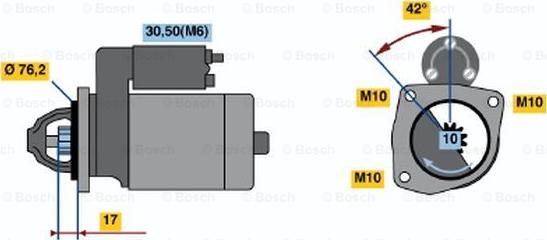 BOSCH 0 001 108 140 - Стартер autosila-amz.com