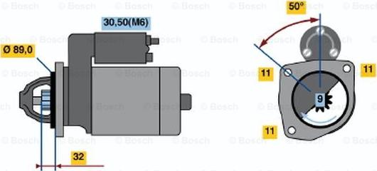 BOSCH 0 001 108 141 - Стартер autosila-amz.com