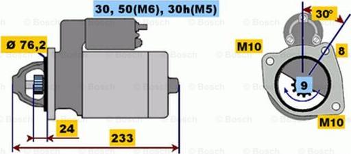 BOSCH 0 001 108 157 - Стартер autosila-amz.com