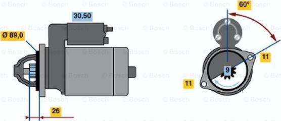 BOSCH 0 001 108 131 - Стартер autosila-amz.com