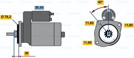 BOSCH 0 001 108 127 - Стартер autosila-amz.com