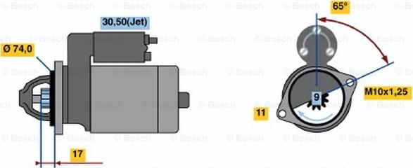 BOSCH 0 001 107 448 - Стартер autosila-amz.com