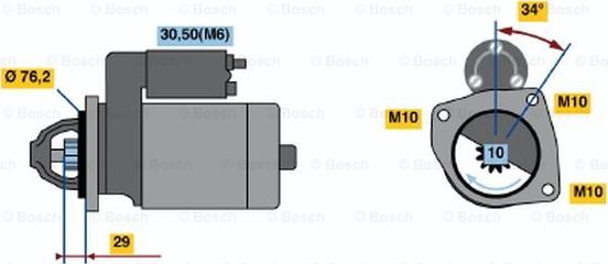 BOSCH 0 001 107 417 - Стартер autosila-amz.com