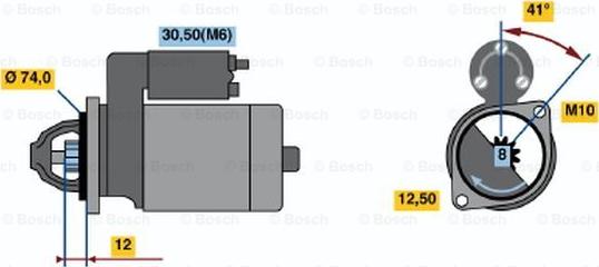 BOSCH 0 001 107 431 - Стартер autosila-amz.com