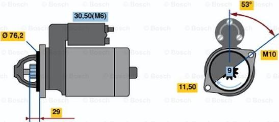 BOSCH 0 001 107 425 - Стартер autosila-amz.com