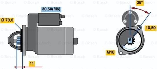 BOSCH 0 001 107 093 - Стартер autosila-amz.com