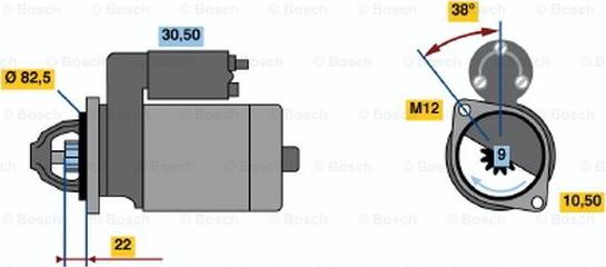 BOSCH 0 001 107 044 - Стартер autosila-amz.com