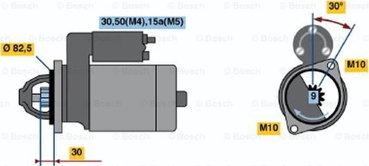 BOSCH 0 001 107 048 - Стартер autosila-amz.com