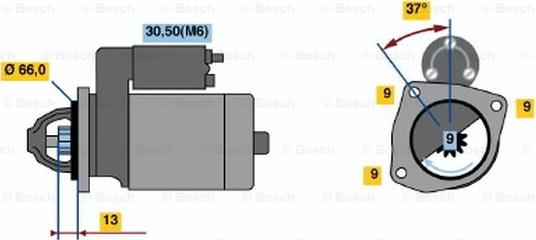 BOSCH 0 001 107 066 - Стартер autosila-amz.com