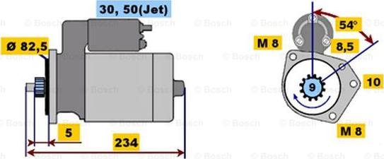 BOSCH 0 001 107 025 - Стартер autosila-amz.com