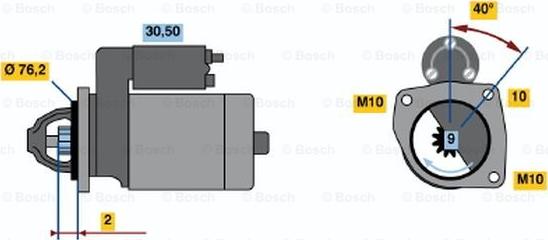 BOSCH 0 001 107 076 - Starter Volvo 1.1 kw autosila-amz.com