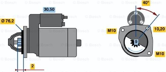 BOSCH 0 986 017 190 - Starter Volvo 1.7 kw autosila-amz.com