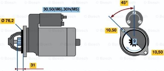 BOSCH 0 001 110 041 - Стартер autosila-amz.com