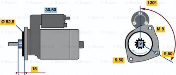 BOSCH 0 001 110 007 - Стартер autosila-amz.com