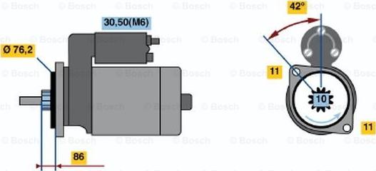 BOSCH 0 001 110 073 - Стартер autosila-amz.com