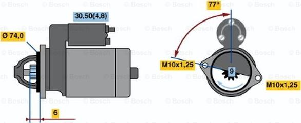 BOSCH 0 001 110 132 - Стартер autosila-amz.com