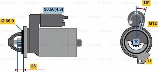 BOSCH 0 001 139 019 - Стартер autosila-amz.com