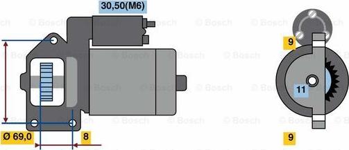 BOSCH 0 001 139 015 - Стартер autosila-amz.com