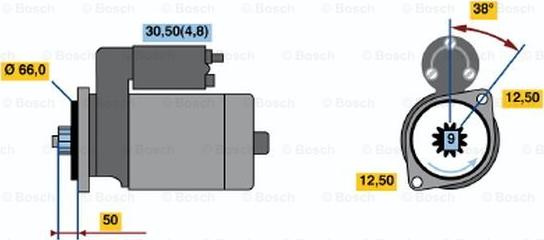 BOSCH 0 001 124 024 - Стартер autosila-amz.com