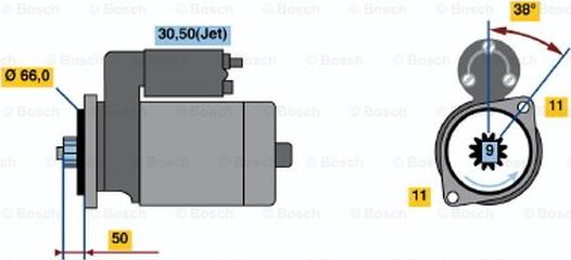 BOSCH 0 001 124 022 - Стартер autosila-amz.com