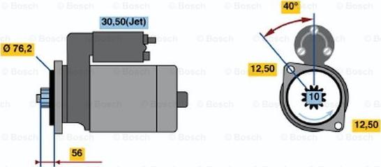 BOSCH 0 001 121 016 - Стартер autosila-amz.com