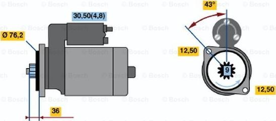 BOSCH 0 001 120 402 - Стартер autosila-amz.com