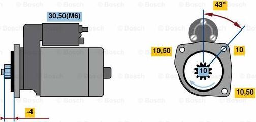 BOSCH 0 001 121 427 - Стартер autosila-amz.com