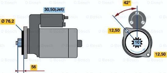 BOSCH 0 001 121 009 - Стартер autosila-amz.com