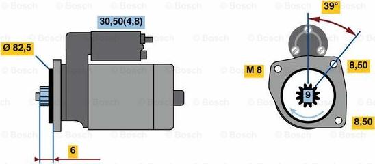 BOSCH 0 001 121 034 - Стартер autosila-amz.com