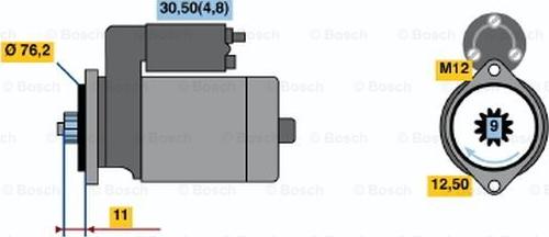 BOSCH 0 001 123 024 - Стартер autosila-amz.com